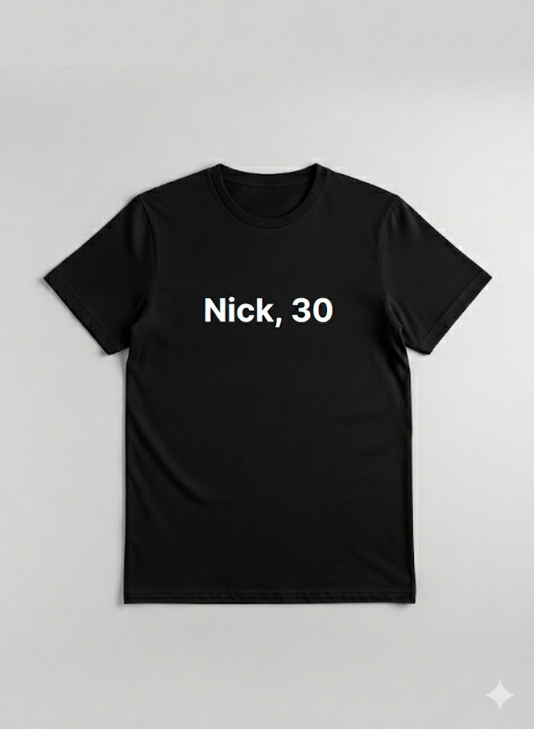 The Nick 30 Tee – Black